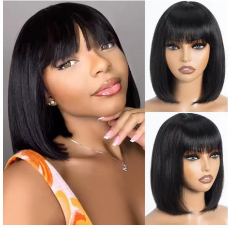 STRAIGHT BOB HUMAN HAIR GLUELESS