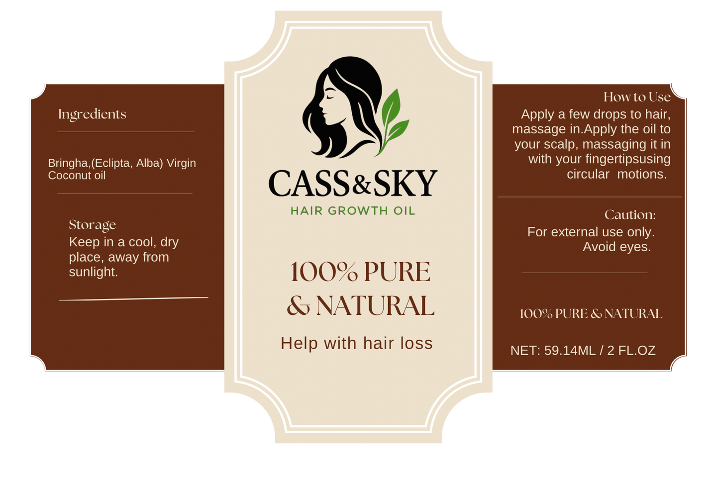 CASS & SKY HAIR GROWTH OIL